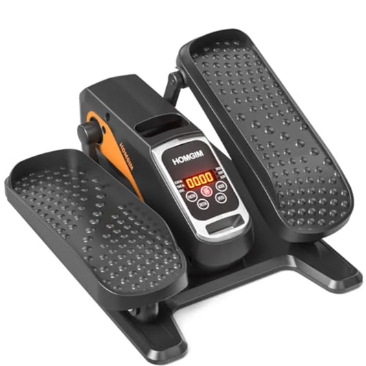 Under Desk Elliptical Machine with Quiet Motorized Leg Exerciser 12-Speed Manual Programs Auto/3 Auto Programs LCD Display Bidi