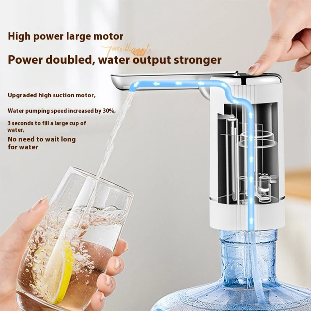 Electric Drinking Water Pump Digital Display Automatic Water Pump USB Charging for Universal 3 4 and 5 Gallon