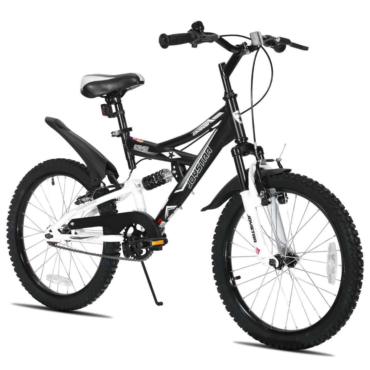 JOYSTAR Dual-Suspension Kids Mountain Bike 20/24" for Ages 6-12 Boys Girls with Dual Handbrake And Kickstand Multiple Colors Available