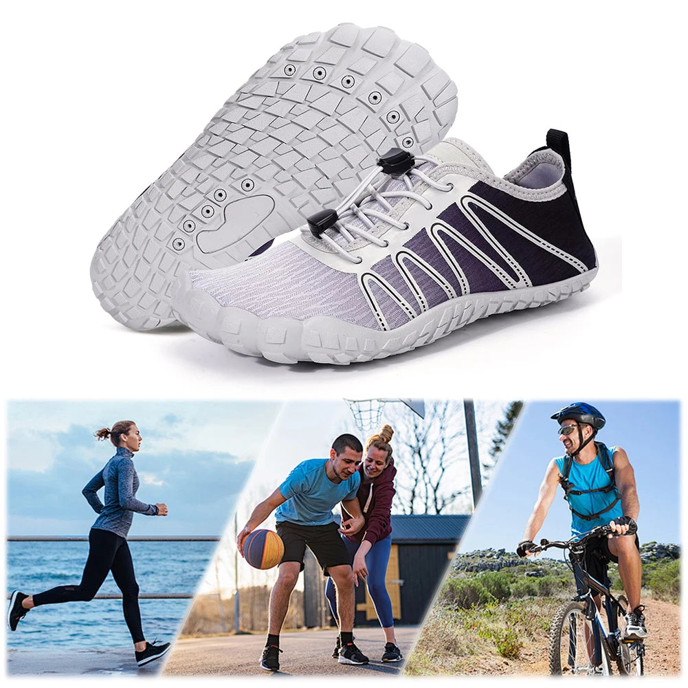 Water Shoes Breathable Lightweight Aqua Shoes Quick Dry Casual Wading Shoes Ergonomic Hiking Shoes Gym Sneakers for Water Sports