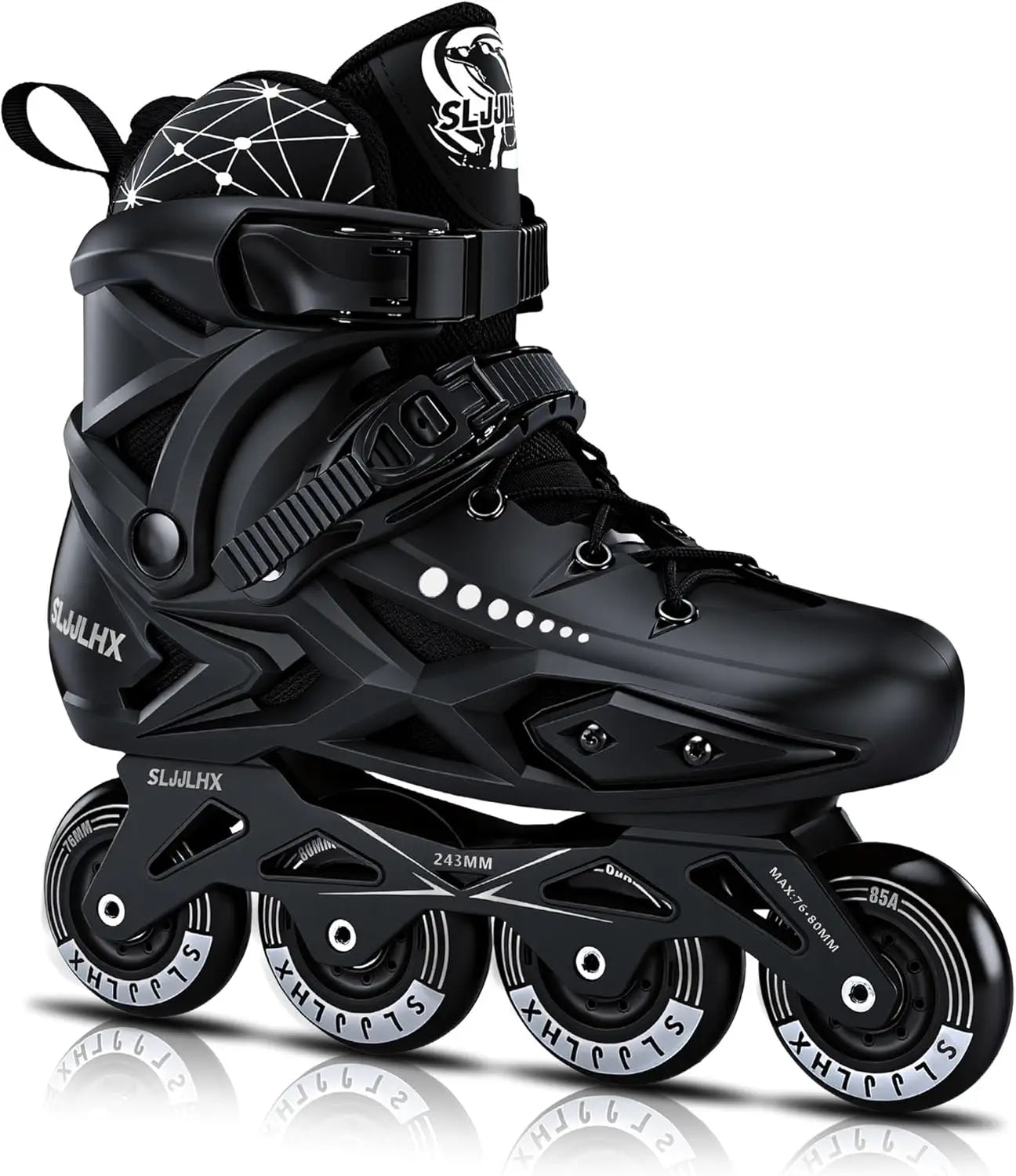 Inline Skates for Adults, Comfortable Breathable Racing Skates with Washable Lining, Beginner Unisex for Outdoor/Indoor Use