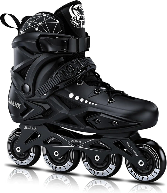 Inline Skates for Adults, Comfortable Breathable Racing Skates with Washable Lining, Beginner Unisex for Outdoor/Indoor Use