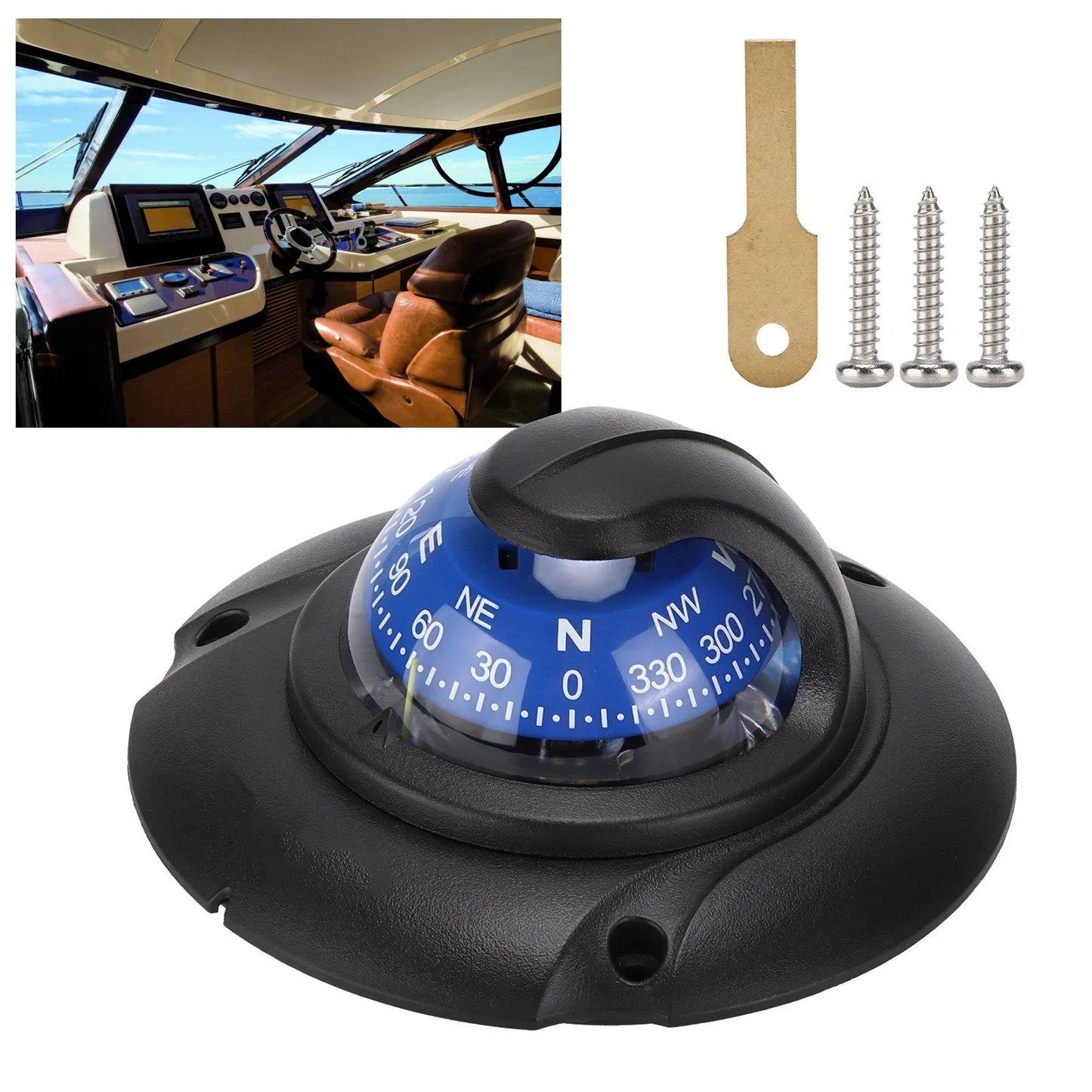 NEW Flush Mount  Multi‑Function Magnetic  Flush Mount High Accuracy with LED Light for Marine Yacht Outdoors Hiking