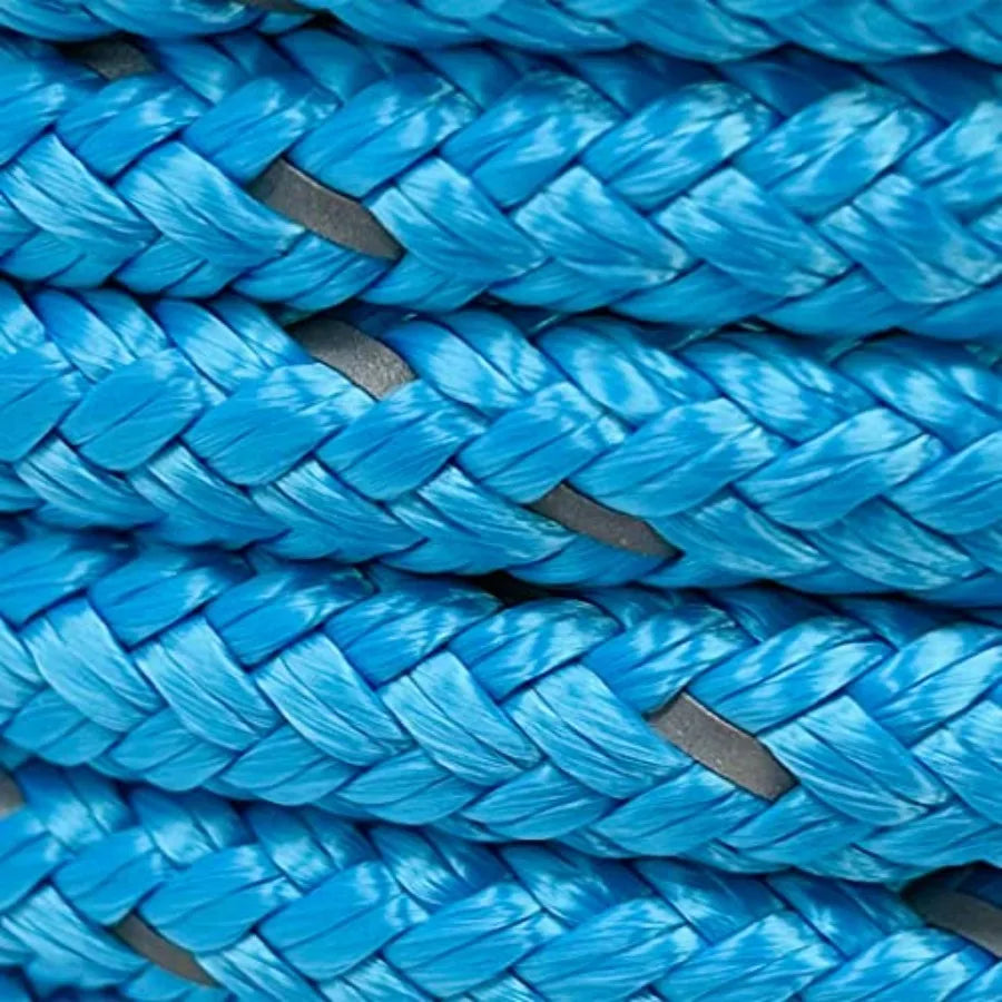 Premium Anchor Rope 100 Feet Double Braided Nylon Marine Line Reflective 3/8 Inch Reel for Anchors and Boats