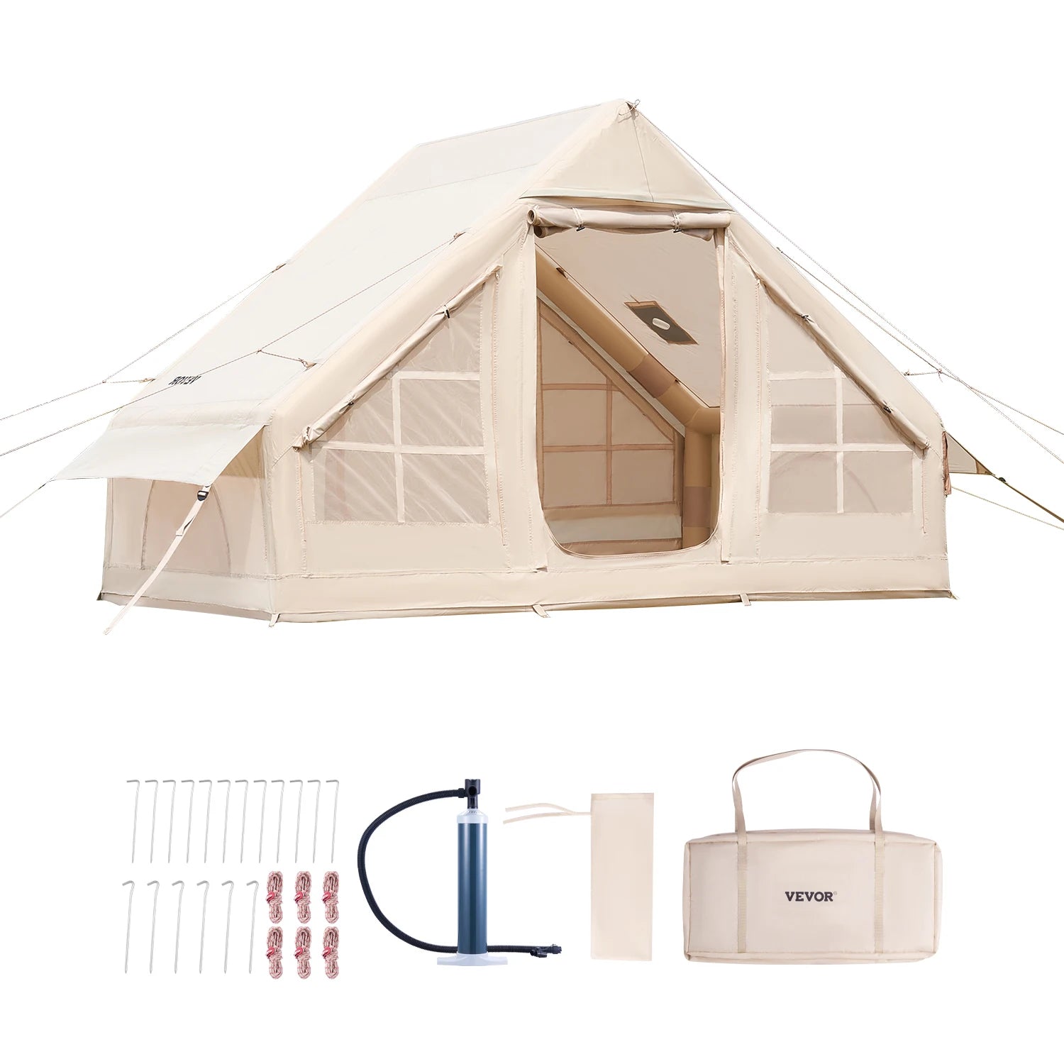 SucceBuy Inflatable Tents for Camp Easy Setup Blow up Tent with Hand P ...