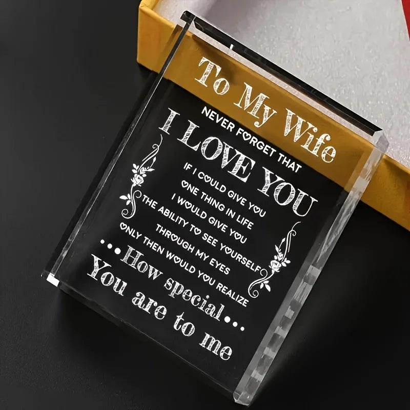 1pc, 2D Gifts For Wife I Love You Gifts For Her From Husband Best Anniversary Birthday Wife Gift Ideas Romantic To My Wife