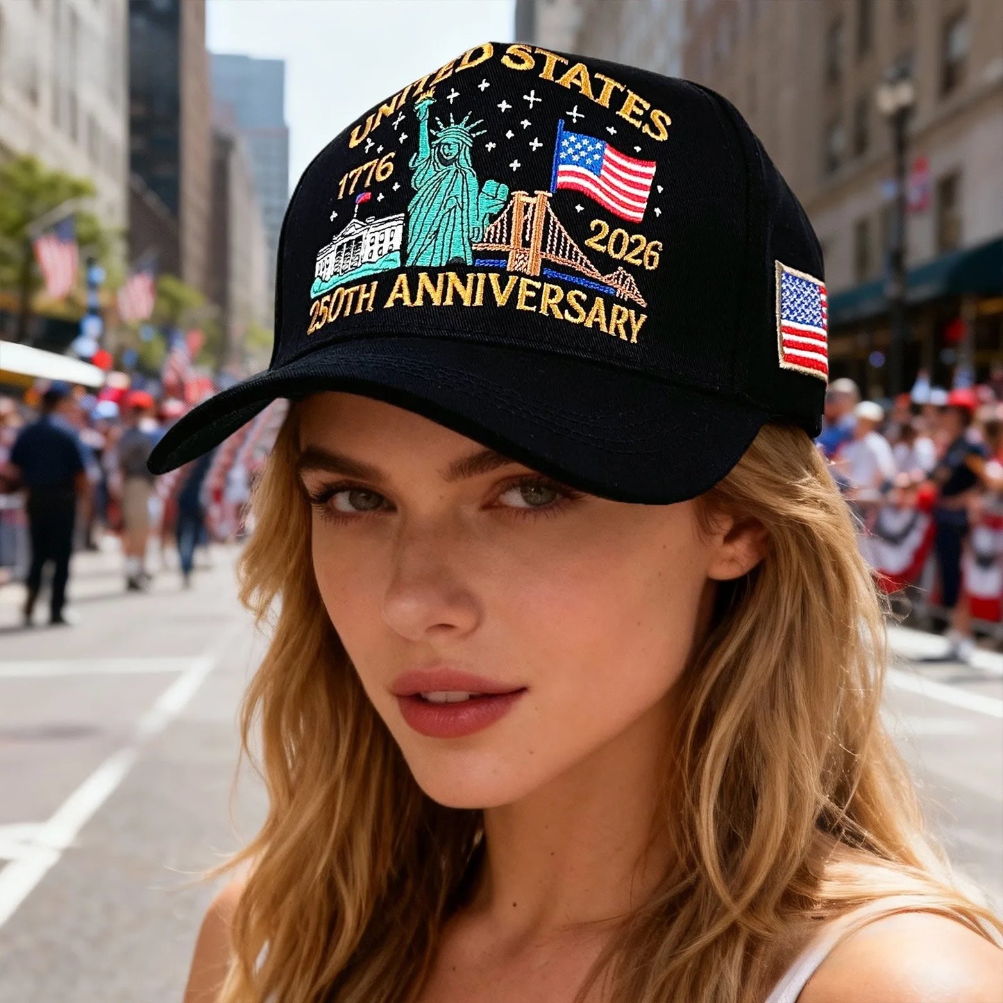 250th Anniversary of America Baseball Cap Statue of Liberty American Flag Hat