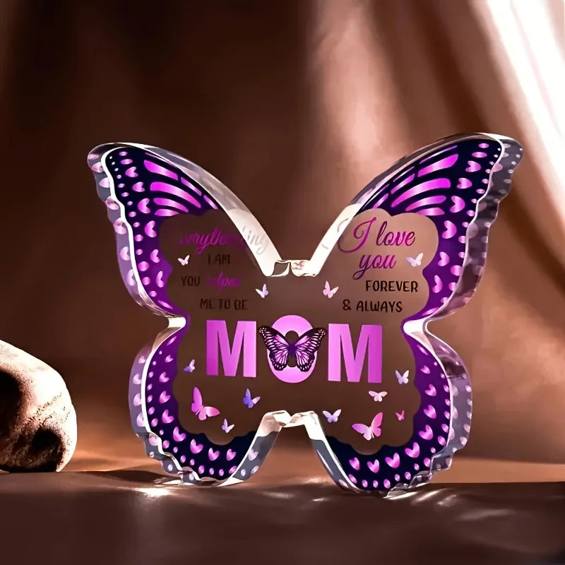 2-piece set Acrylic exquisite butterfly ornaments , birthday gifts for mothers and sisters, Christmas gifts, Thanksgiving gifts