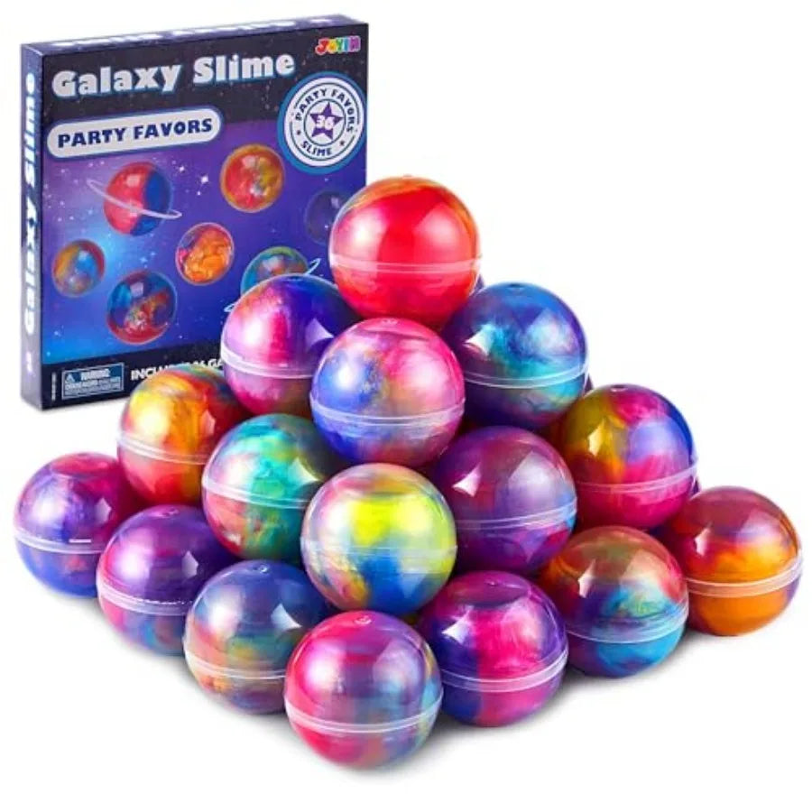 Slime Party Favors, 36 Pack - Stretchy, Non-Sticky, Mess-Free, Stress Relief, and Safe - Toys for Girls and Boys - Easter, Clas
