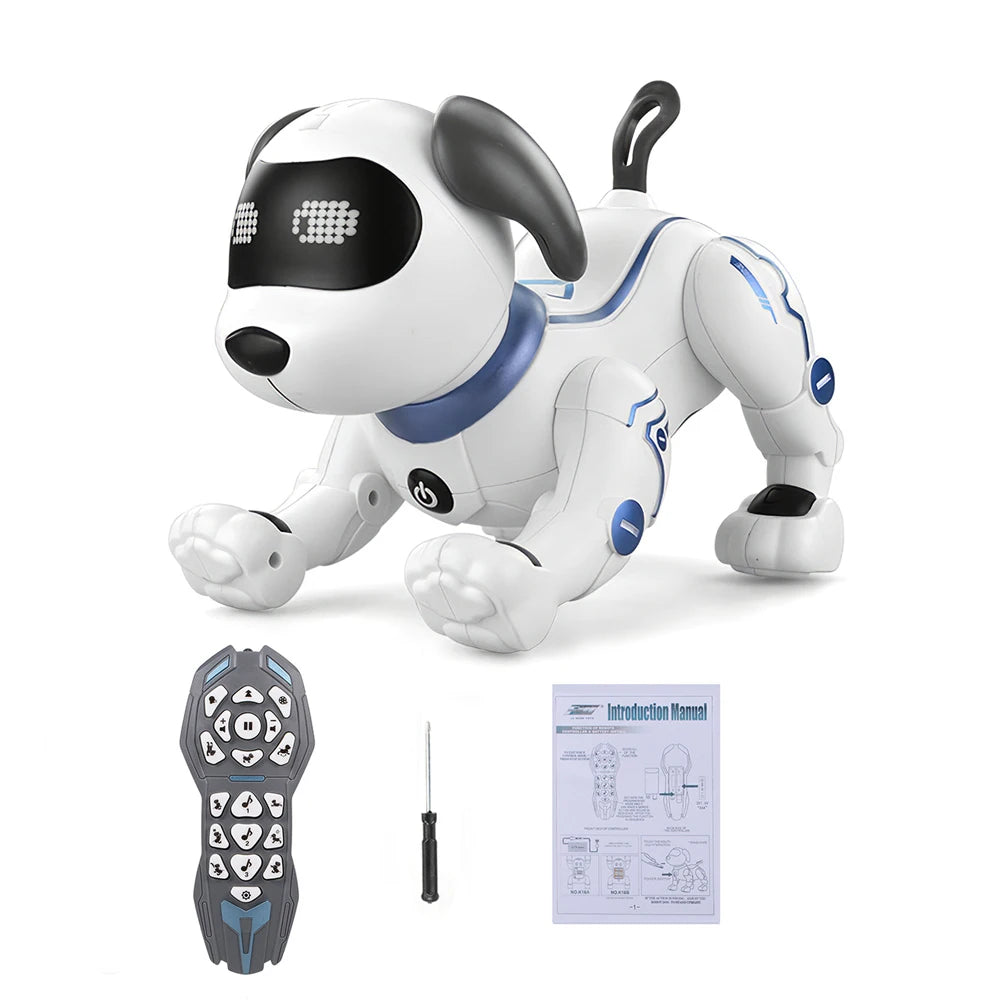 White K16A Intelligent Robot Intelligent Dog 5m Range Infrared Remote Control Dynamic Music Dance Robot Dog