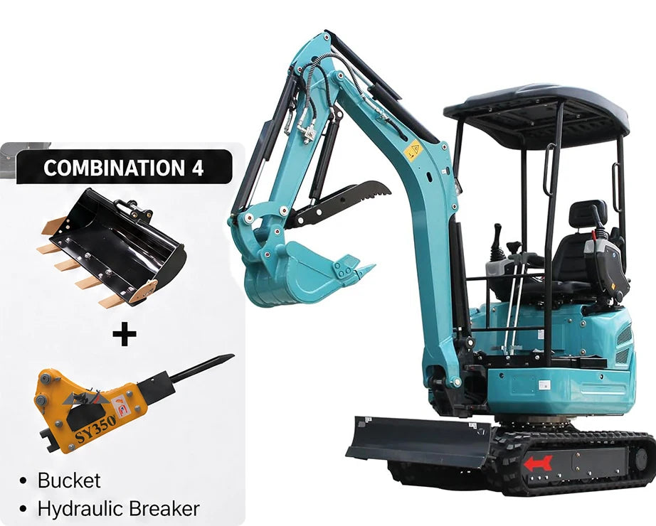 2.5Ton Mini Excavator 16 HP Kubota Engine,Telescopic Tracks & Swing Boom and Hydraulic Thumb,EPA Certified for Farm Construction