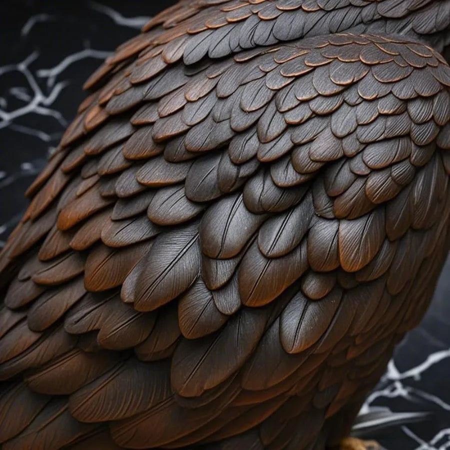 Bald Eagle Statue Outdoor - Large American Eagle Figurine for Garden Yard and Outside Decor Majestic Realistic Hand-Painted Res