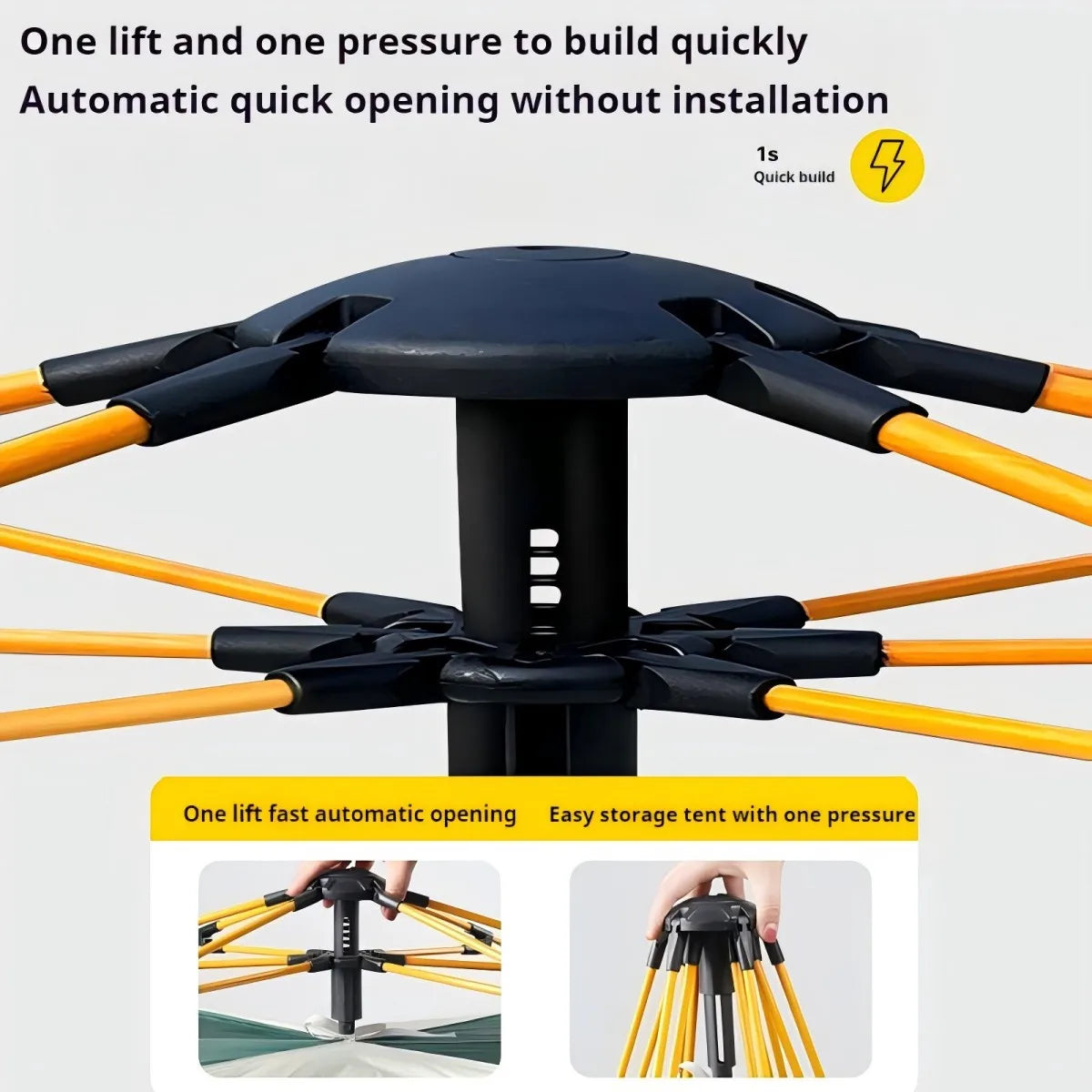 Outdoor shelter Sunshade Self-driving Travel Camping Tent Reactive outdoor Camping tent Two doors and two windows