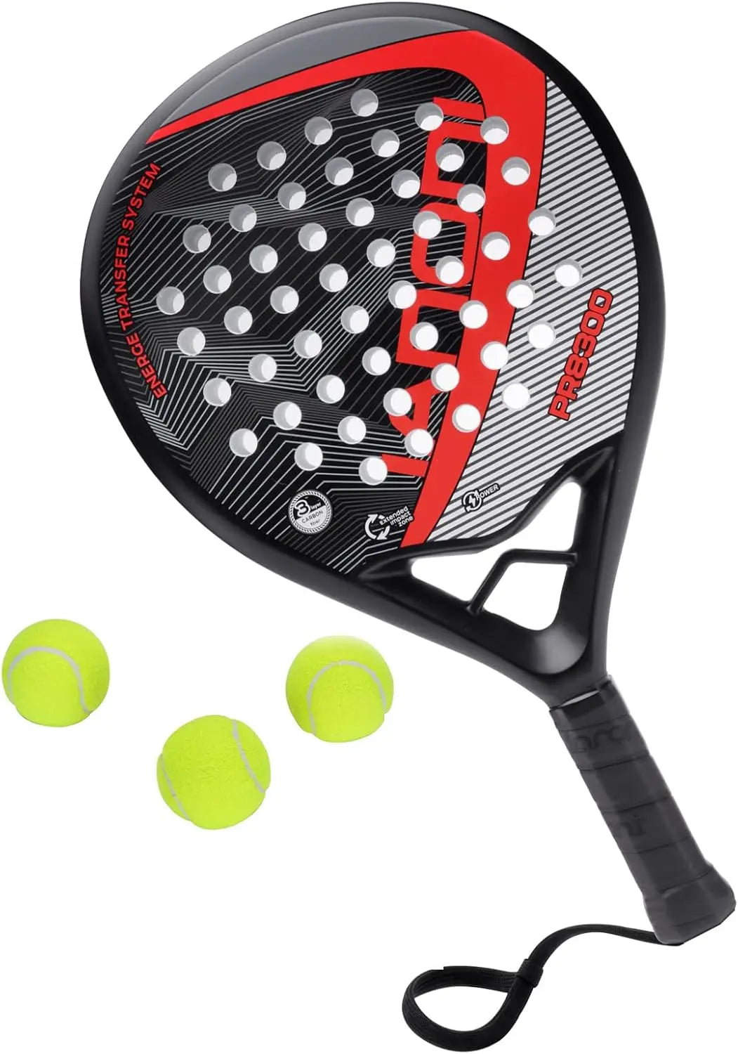 Carbon Fiber Padel Racket with EVA Memory Flex Foam Core for Enhanced Tennis Performance