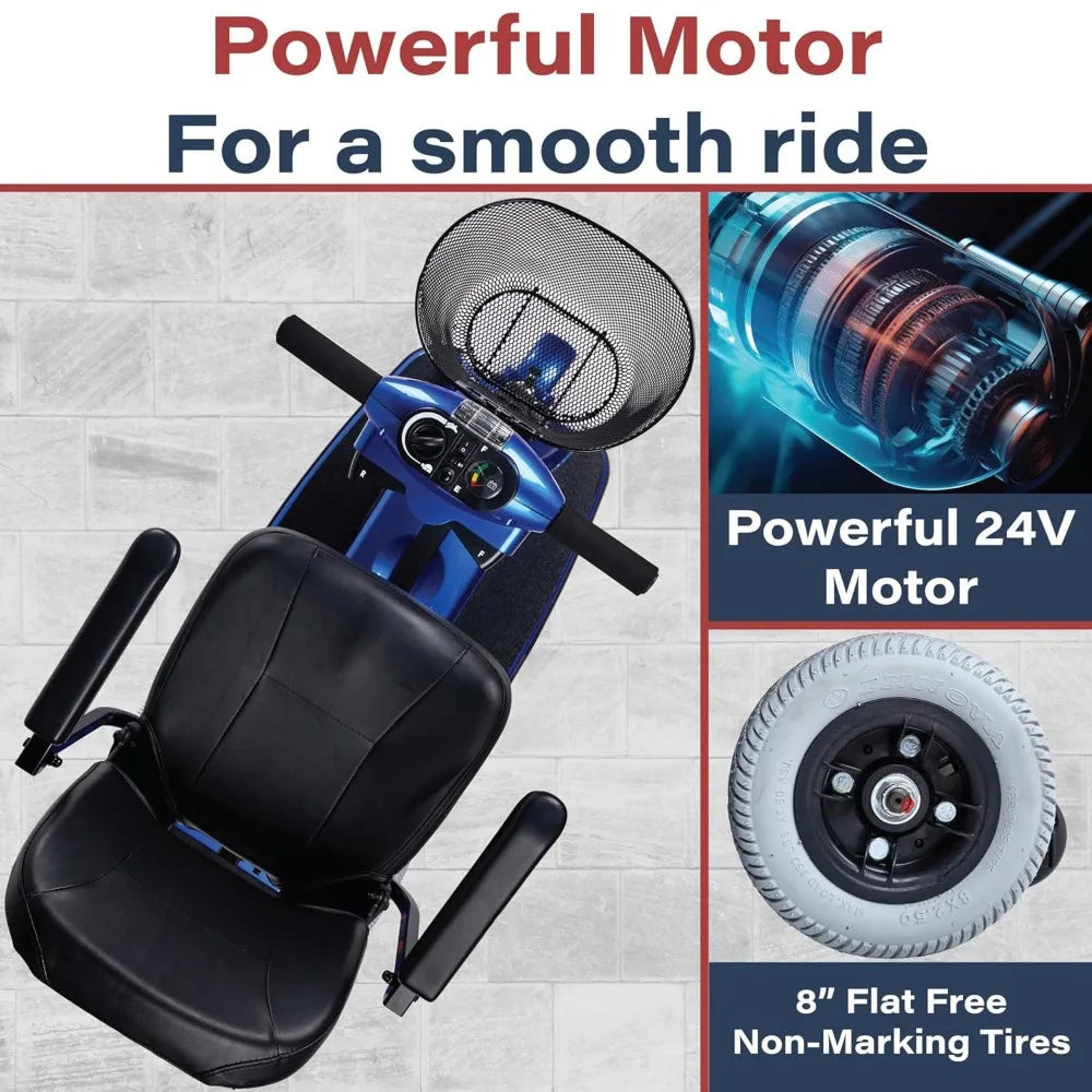 Zipr 3 Wheel Mobility Scooter - Electric Powered Mobile Wheelchair Medical Aid - Folding Portable Compact for, Customized