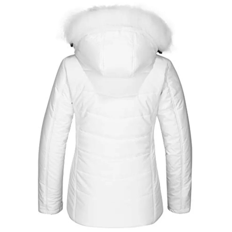 Skieer Women's Waterproof Ski Jacket Warm Puffer Jacket Thick Hooded Winter Coat