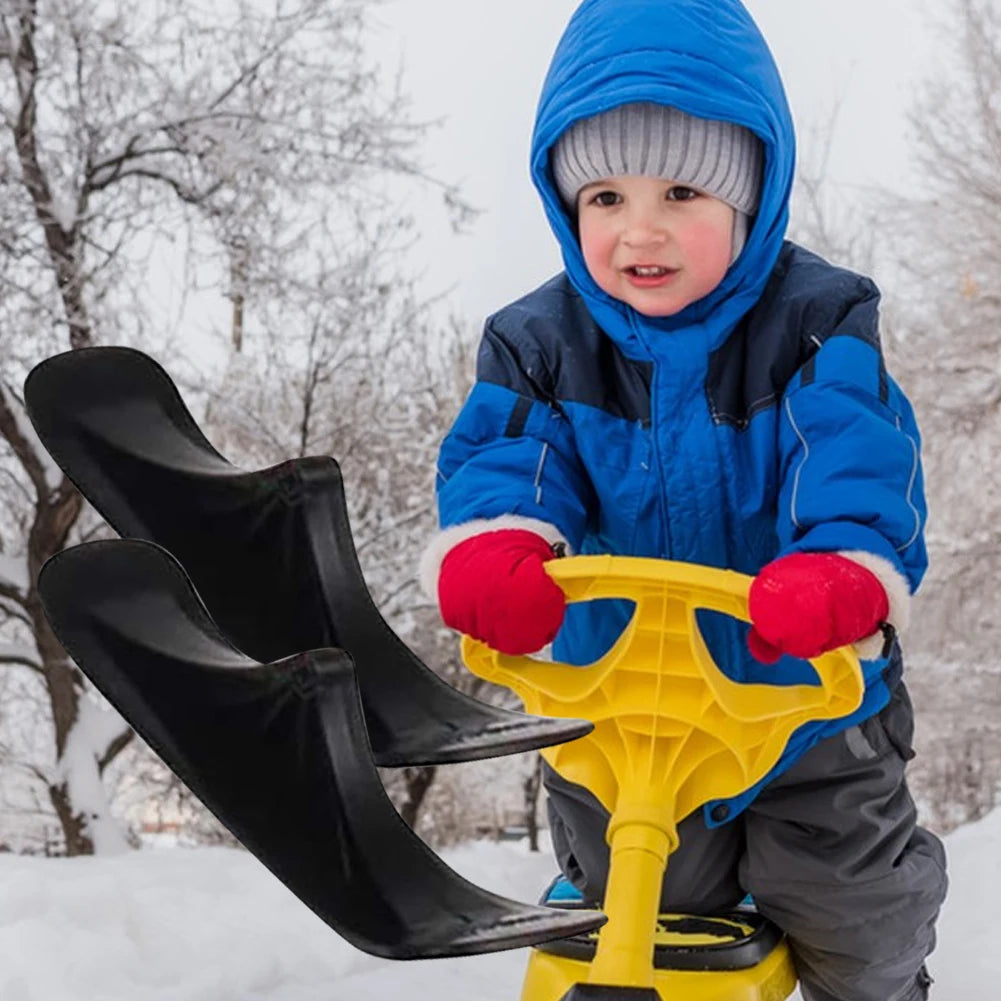 1 Pair Scooter Sled Ski Sleigh Sled Ski Board Snow Sledge Board Set Ski Scooter for Kids Outdoor Accessories