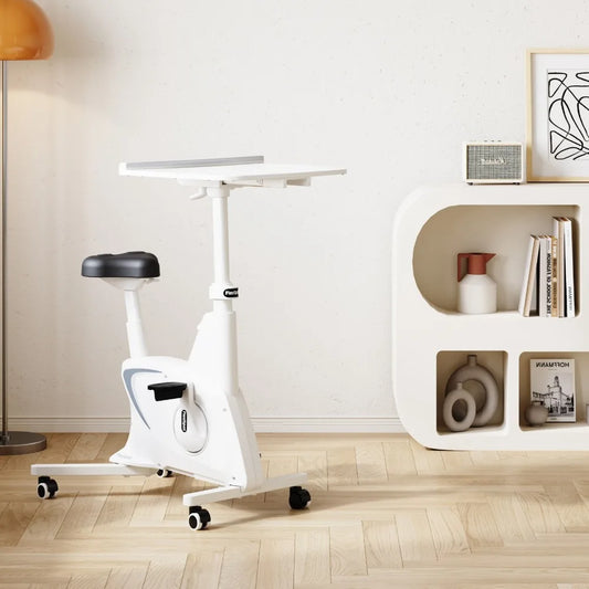 3-IN-1 Exercise Bike, Indoor Cycling Bike w/2D Desktop, 300LBS