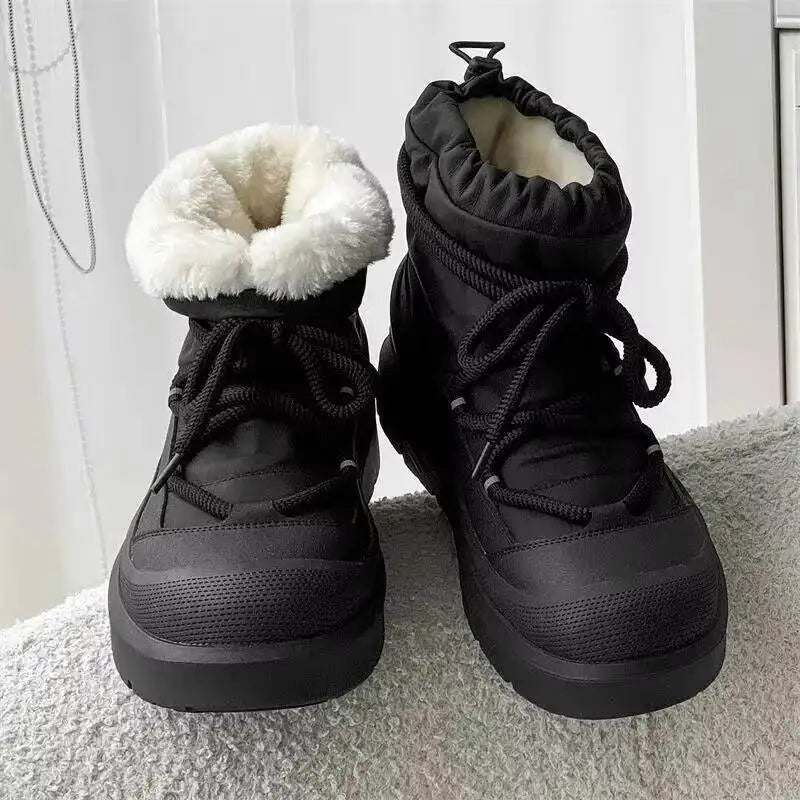 2026 Designer New Men's Snow Winter High Top Ankle Outdoor Non-Slip Waterproof Casual Cotton Shoes Plush Warm Work Boots