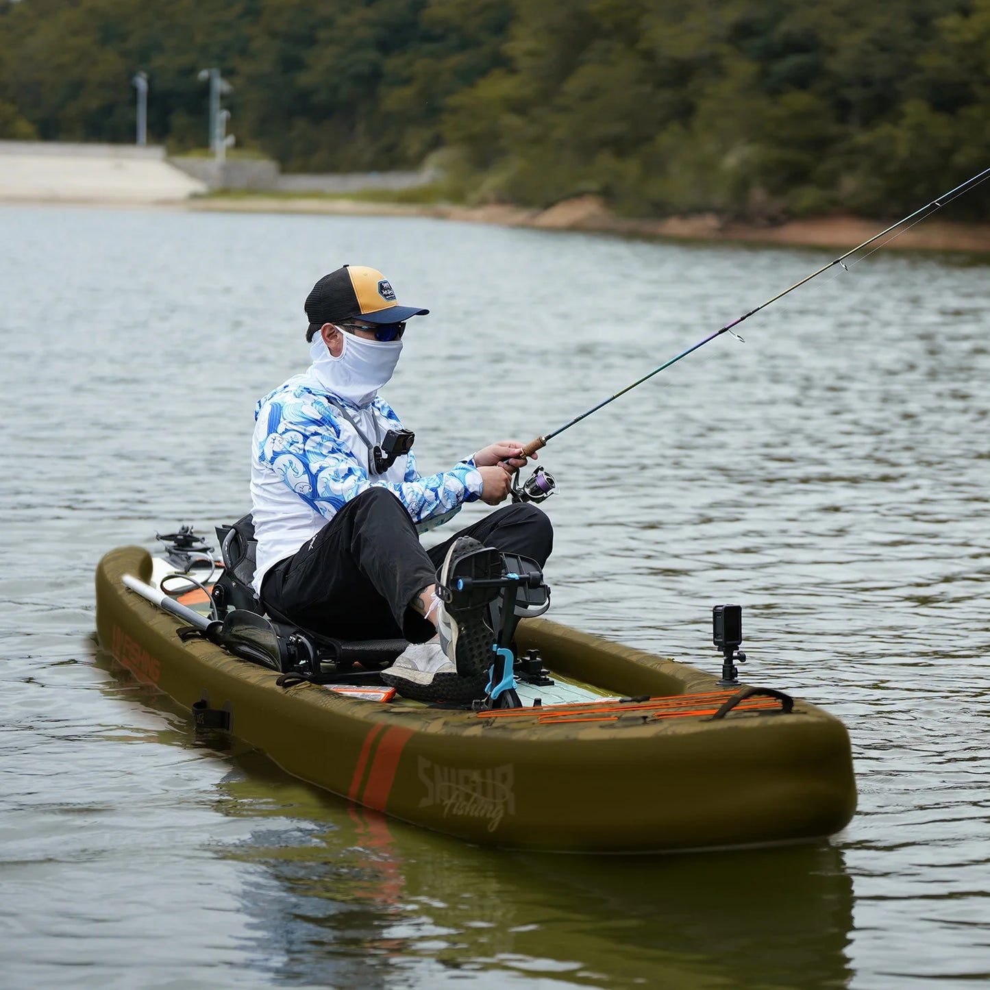 Nawakar Inflatable Kayak Set, Inflatable Kayak Paddles Board ,Fishing Kayak,Portable Touring Kayaks PVC Rafting Adventure Boat