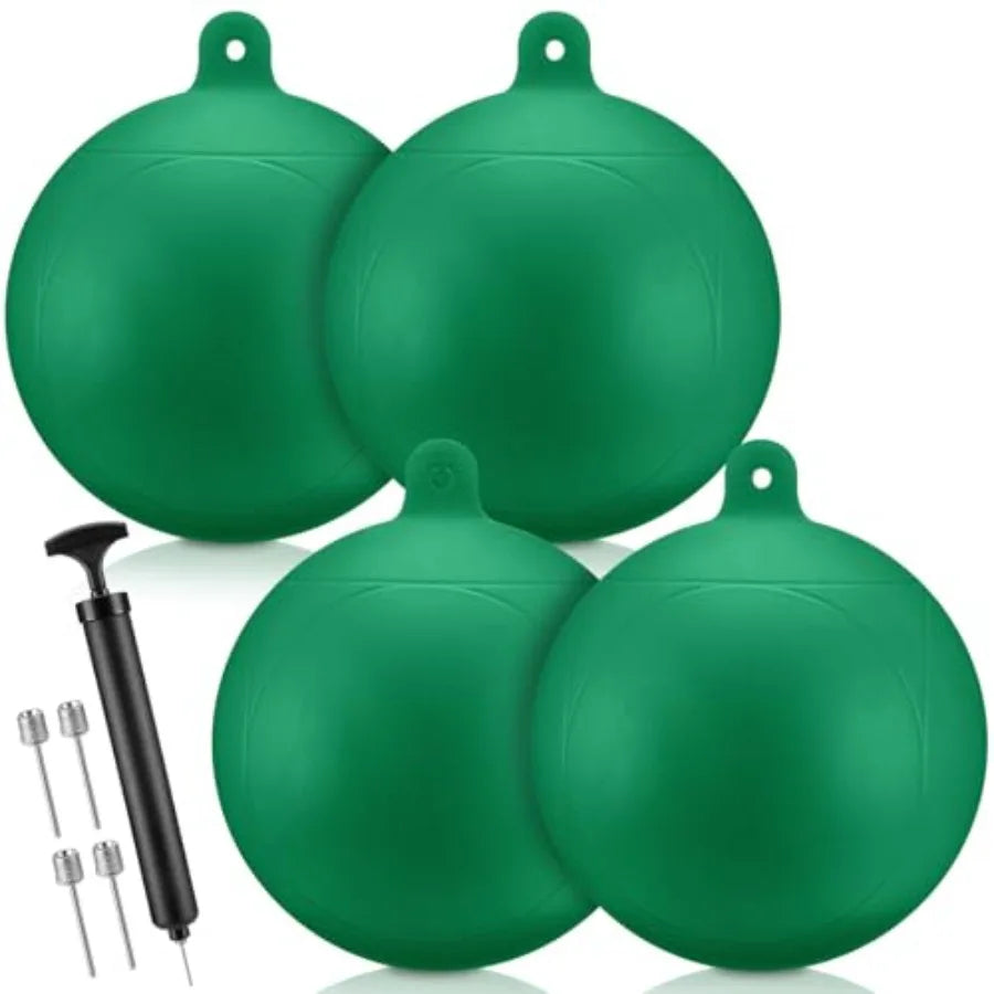 4 Pcs Inflatable Slalom Buoy Float PVC Boat Mooring Buoy Float Equipped with 1 Inflator and 3 Needles Boat Fenders Inflatable A
