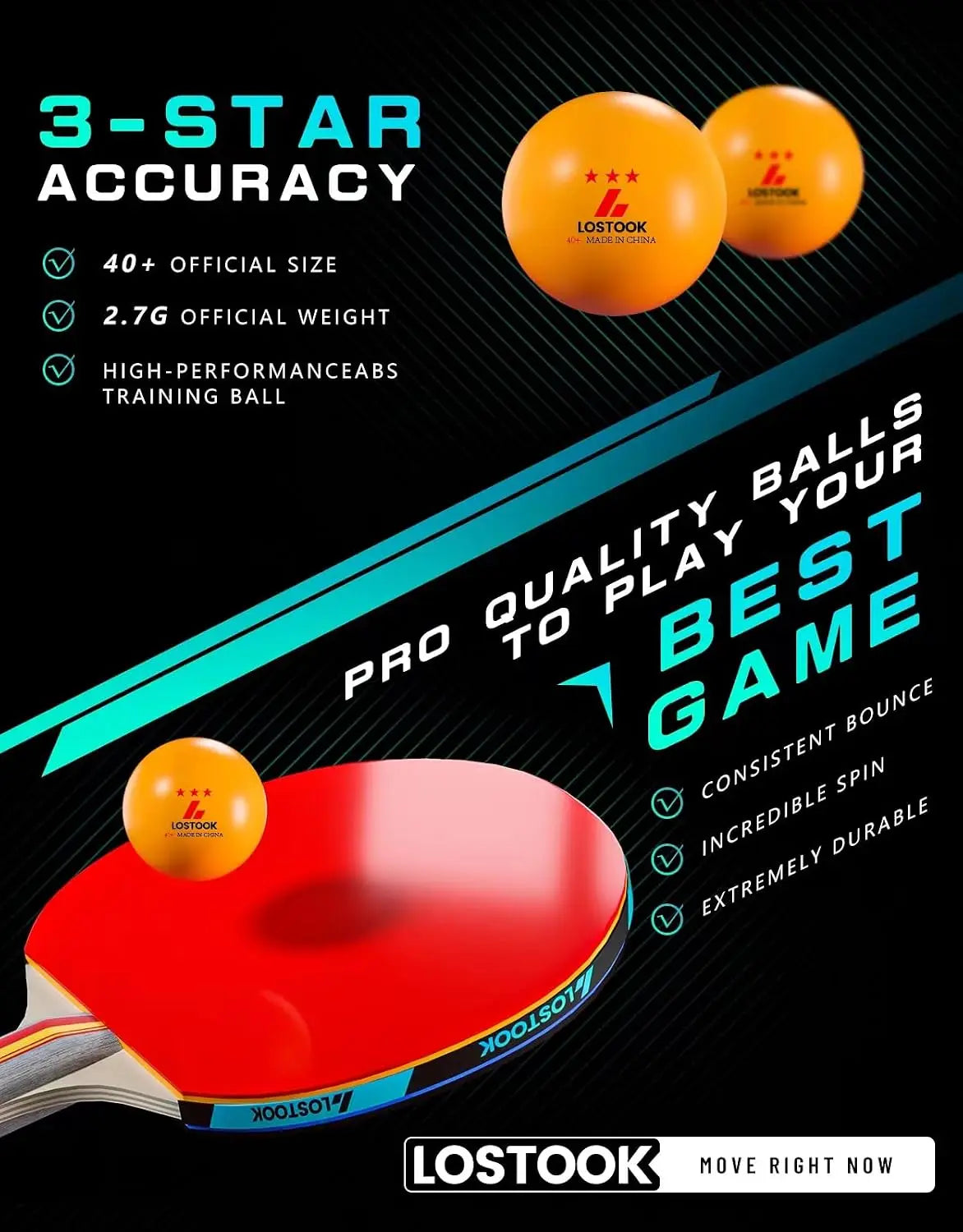 Pro Table Tennis Set: 2/4 Paddles, 3-Star Balls, Portable Net for Any Table, Home/Outdoor Games