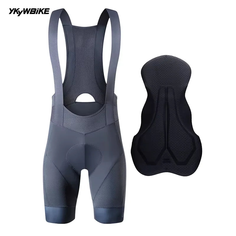 YKYWBIKE Men's Cycling Bib Shorts 6 Hours Padded Belgium Padding Road Bike Bibs Bicycle Tights Cycling MTB Bib Pants