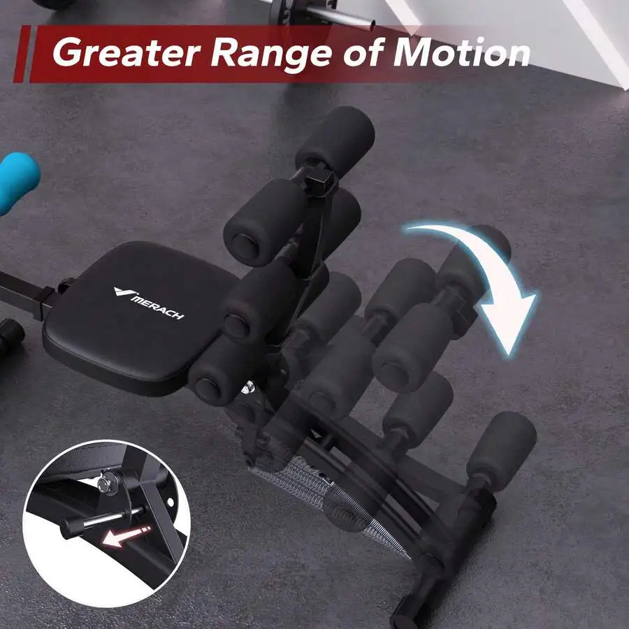 Workout Bench For Home Gym, Ab Machine Exercise Equipment, Multi-Functional Adjustable Ab Trainer, Sit Up Machine For Abdominal, Exercise Chair For Full Body Workout