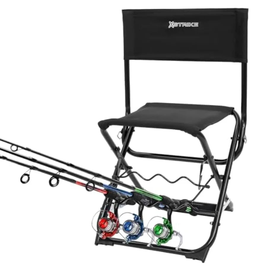 Portable Fishing Chairs Outdoor Folding Stool for Adults Portable Camping Chair for Ice FishingHunting Lawn Patio Garden 300LBS