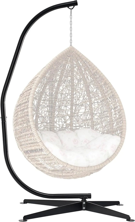 Hammock Chair Stand Hanging Chair Stand- Steel Sensory Swing Stand- Weather & Rust Resistant C Stand- Adjustable Portable Stand