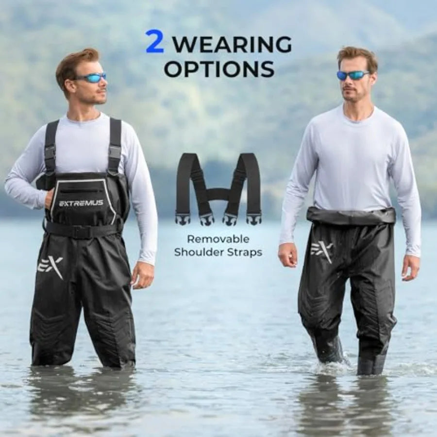 by KastKing MarshPro Hunting Waders for Men Fishing Waders with Slip-Resistant Boots Shock-Absorbing Insoles
