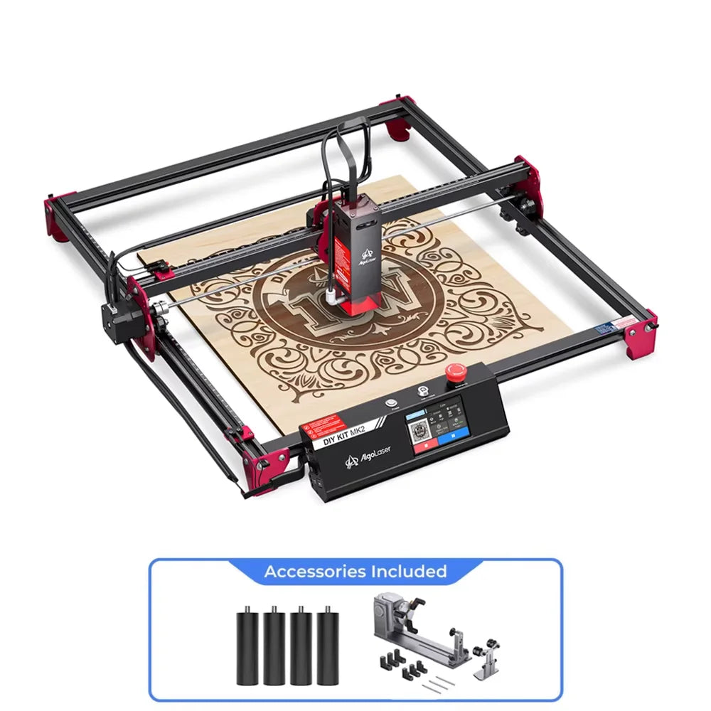 Algolaser DIY Table 40*43cm CNC Laser Cutter Engraver 3.5” Touch Scree Phone&WiF Metal Wood CNC Lase Cutting Engraving Machine