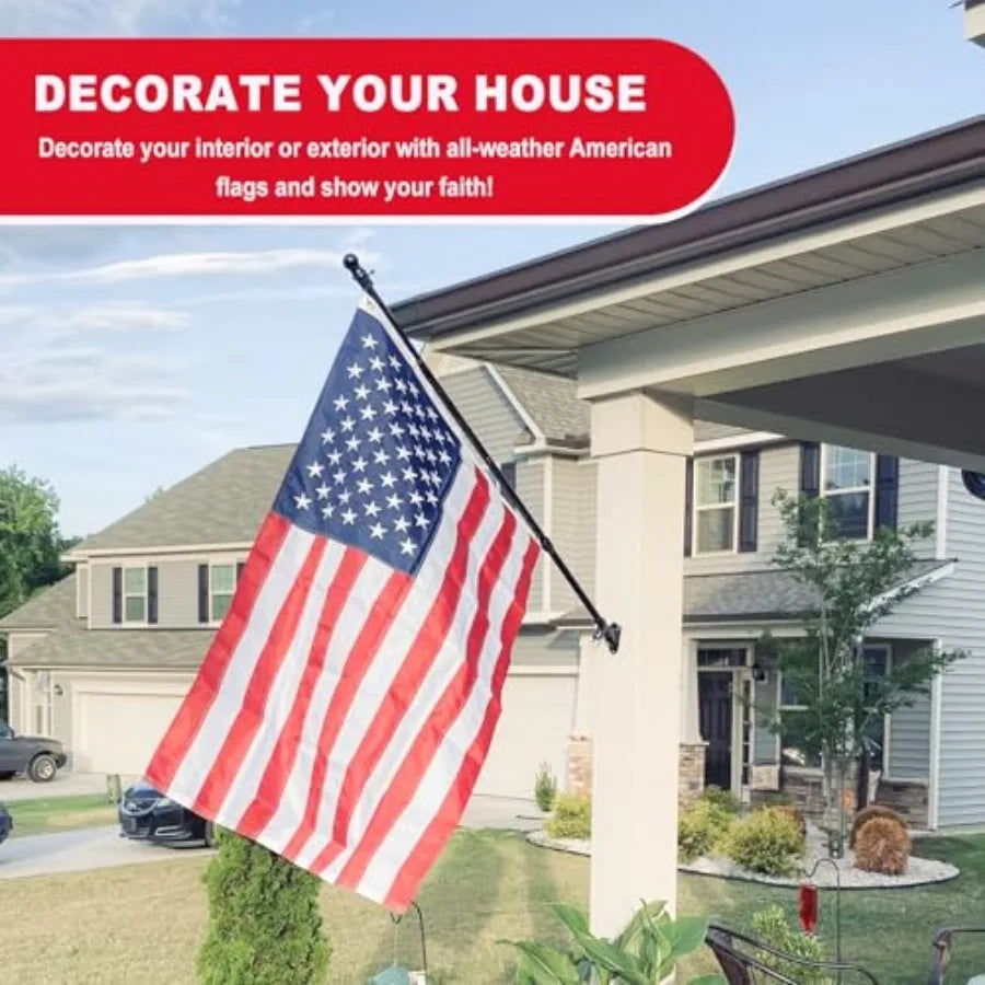 3x5 Feet Heavy Duty American Flag for Outside Deluxe Spun Polyster US Flags, Waterproof UV Resistant USA Flag, Embroide Stars N