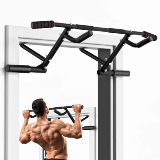 2025 Upgrade Multi-Grip Pull Up Bar for Doorway - Heavy Duty 460 lbs Chin-Up Bar in Black for Home Gym Exercise on Al