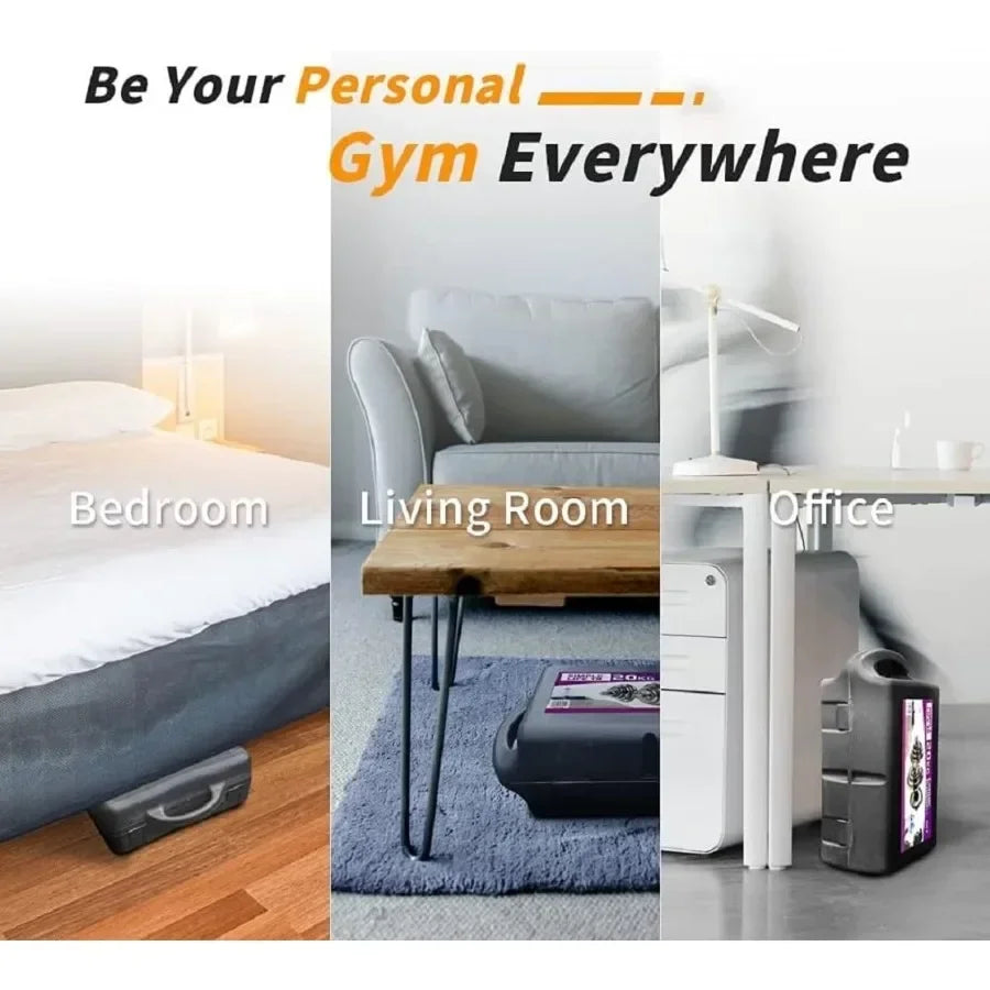 Adjustable Dumbbell Set Home Gym Cast Iron Barbell Sets with Carry Box 44lbs Office Bedroom Workout Dumbbells for Men and Women