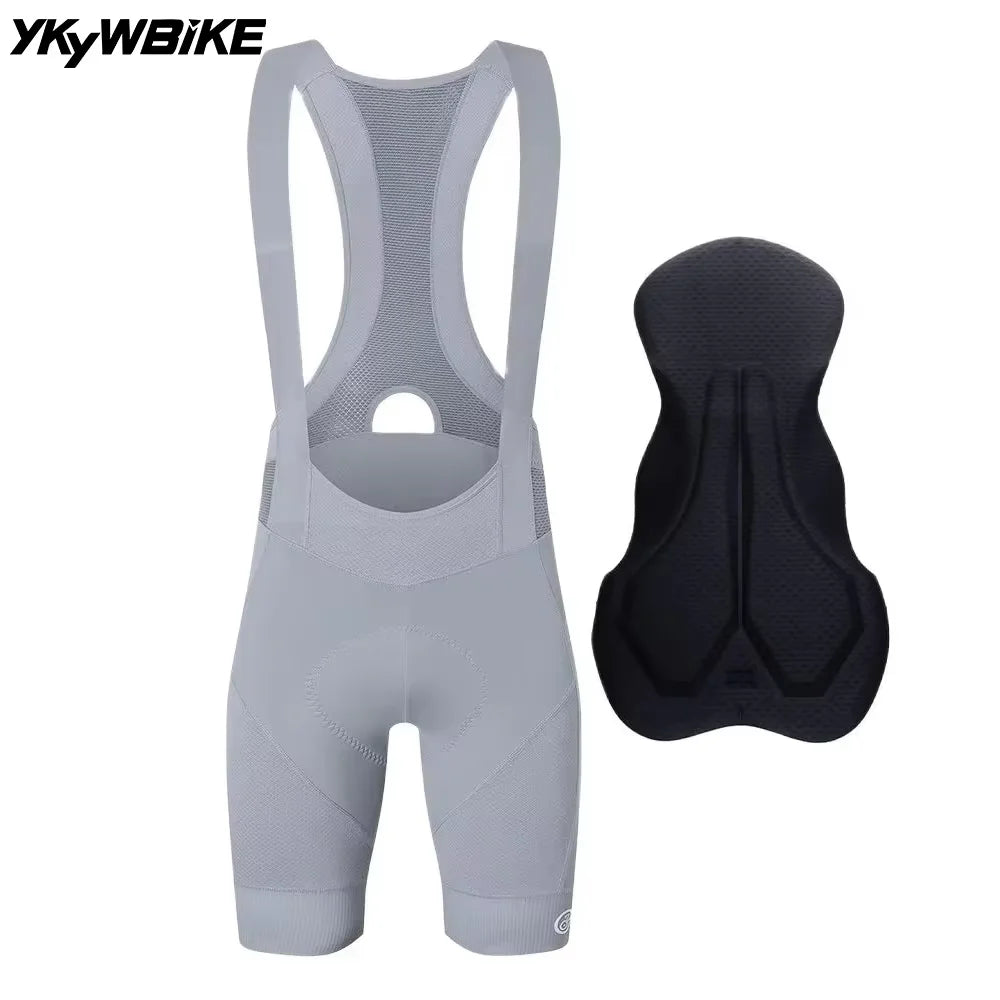 YKYWBIKE Men's Cycling Bib Shorts 6 Hours Padded Belgium Padding Road Bike Bibs Bicycle Tights Cycling MTB Bib Pants