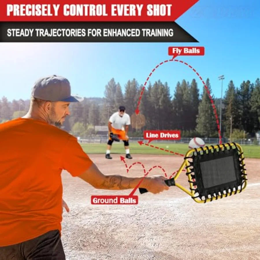 Baseball Racket for Fly Balls Grounders and Line Drives - Softball/Baseball Fungo Bat for Coaches and Parents to Help with Auxi