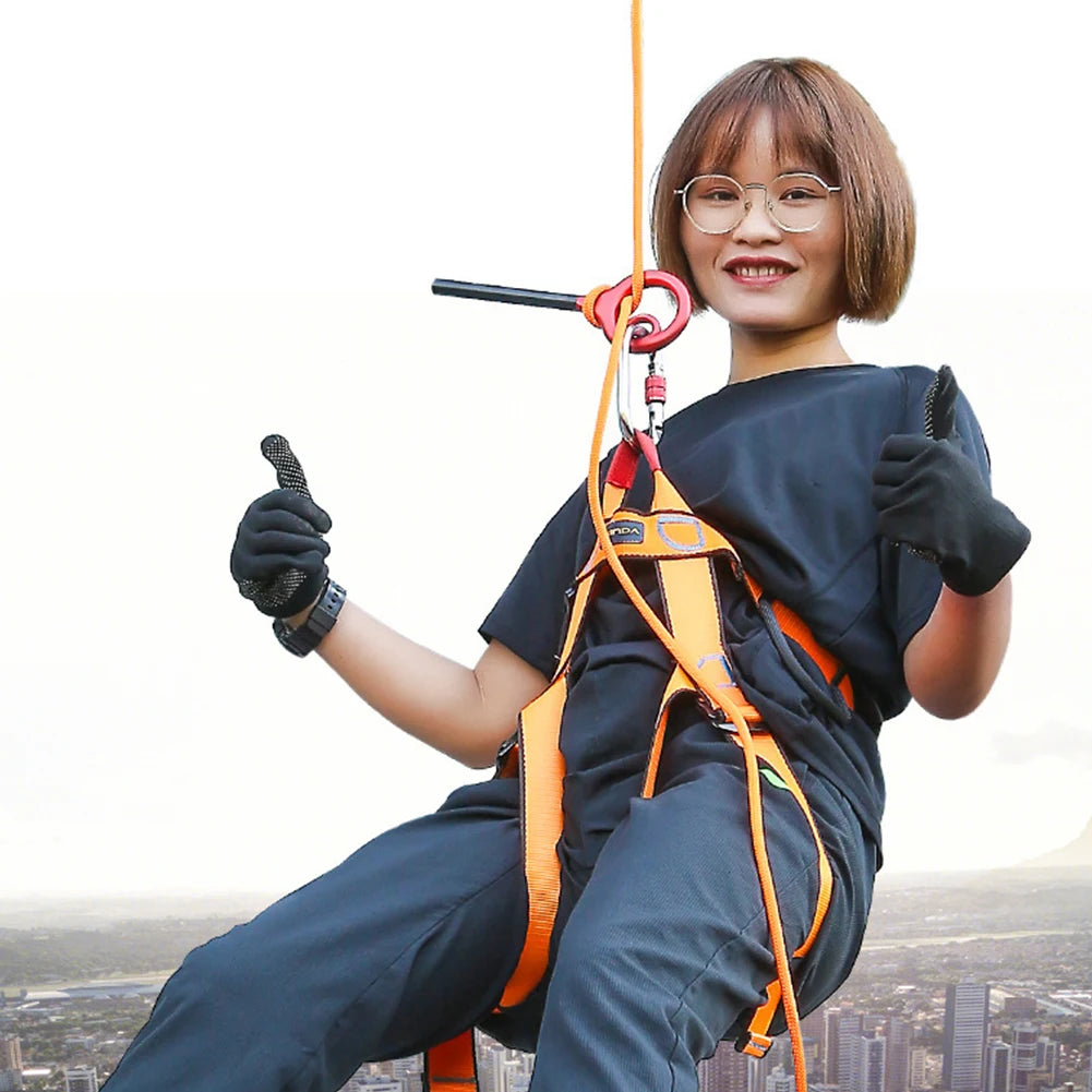 9-Shape Rigging Descender Aluminum Alloy Rock Climbing Carabine Rock Climbing Cable Descent Device for Rappeling Device
