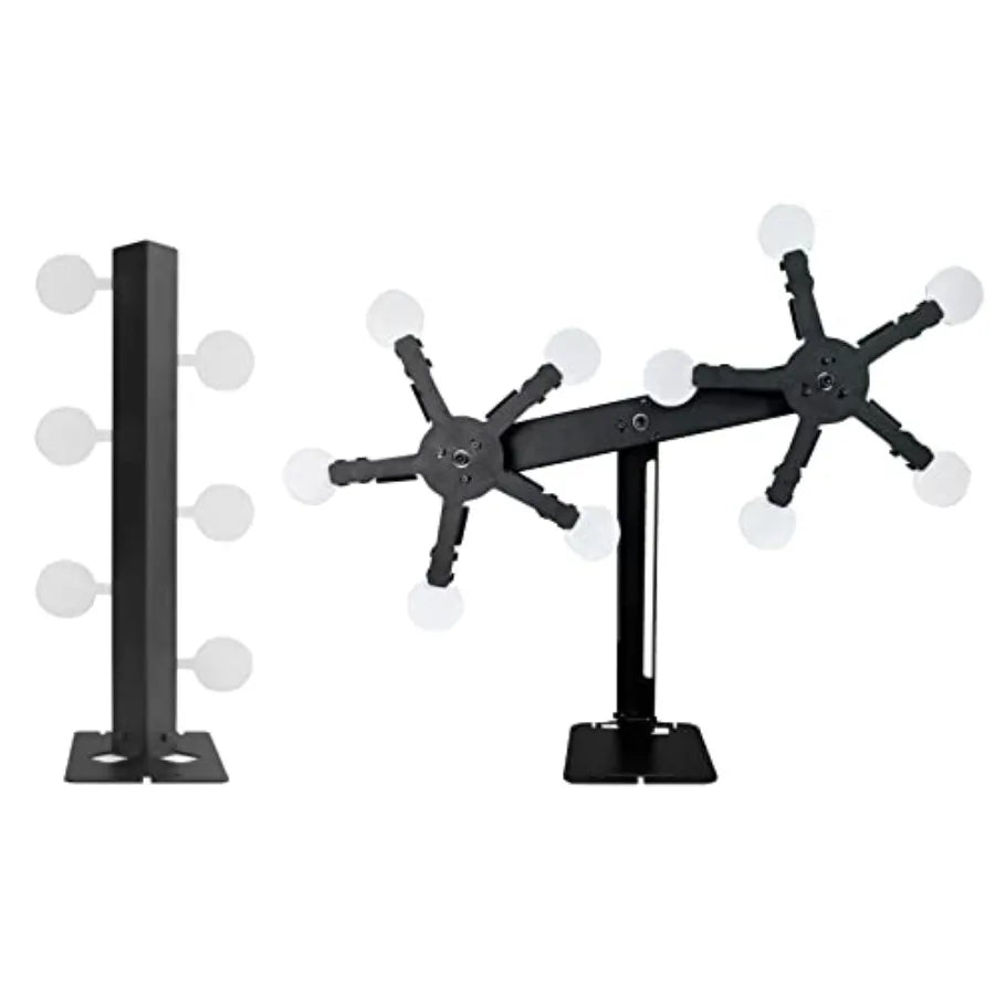 Resetting and Rotate Metal Shooting Target for Airsoft BB Guns with Dual Star Design and TreeShaped Structure for Enhanced Outd