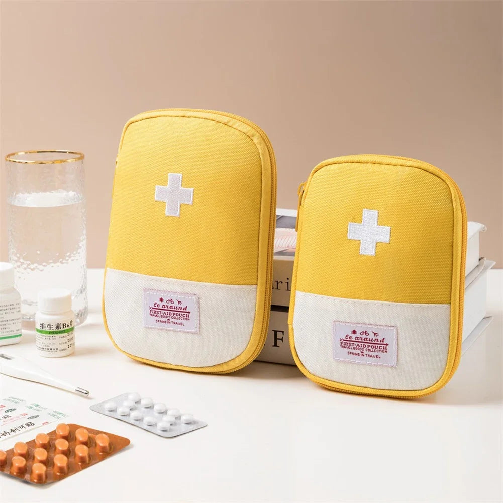 Mini First Aid Bag Empty Small Emergency Medicine Storage Bag First Aid Kit Bag for Outdoor Camping Hiking Home Travel Emergency