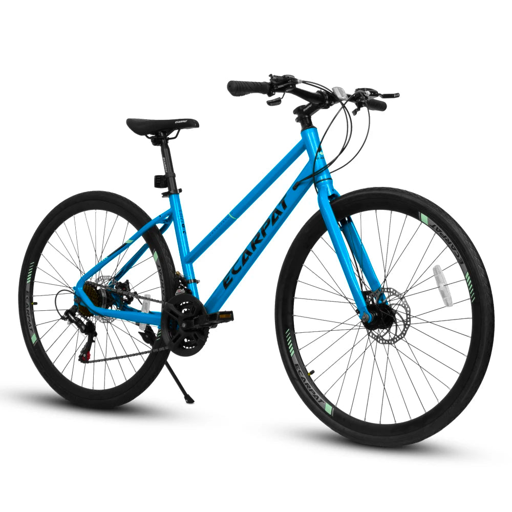 700Cx35 Road Bike for Adults and Students, 21-Speed Gear System, Premium Aluminum Alloy Wheels, Front & Rear Disc Brakes, Wear-Resistant Wide Tires, Ideal for Urban Commuting & Daily Transportation