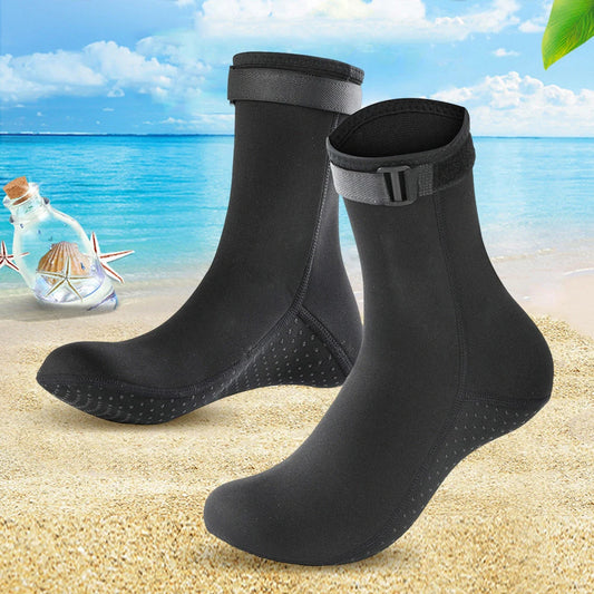 3mm Wetsuit Short Socks Winter Warm Unisex Diving Surfing Boots Anti Slip Neoprene Wearable Portable Lightweight for Water Sport