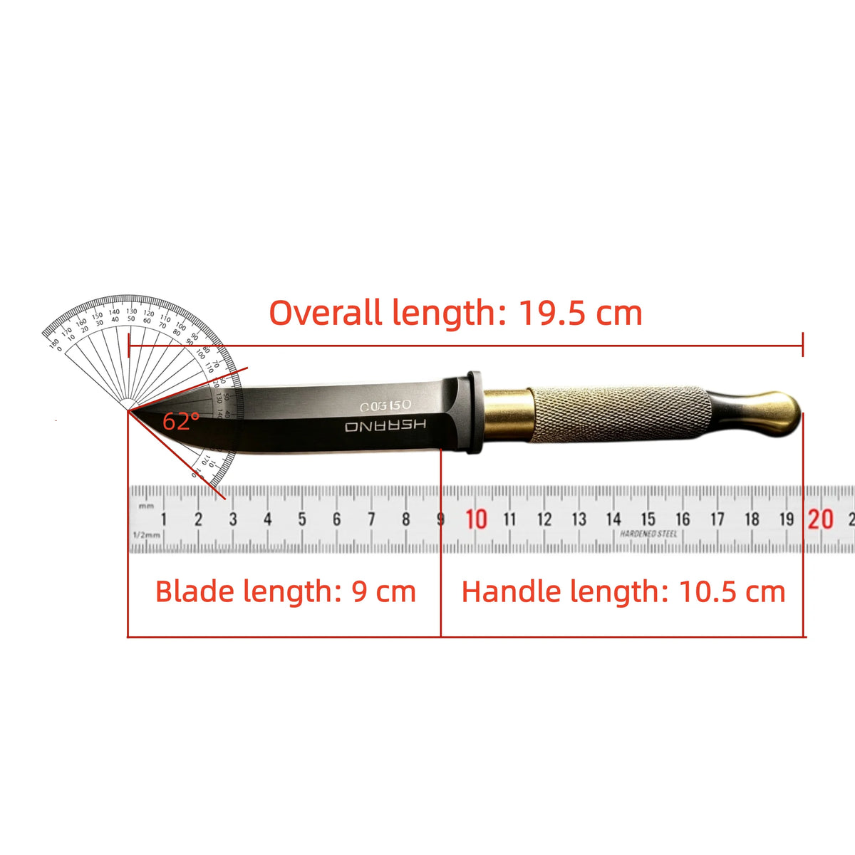 Herring Commemorative Collectible Small Straight Knife with Brass Handle N690 Steel Outdoor Camping Fixed Blade Knife