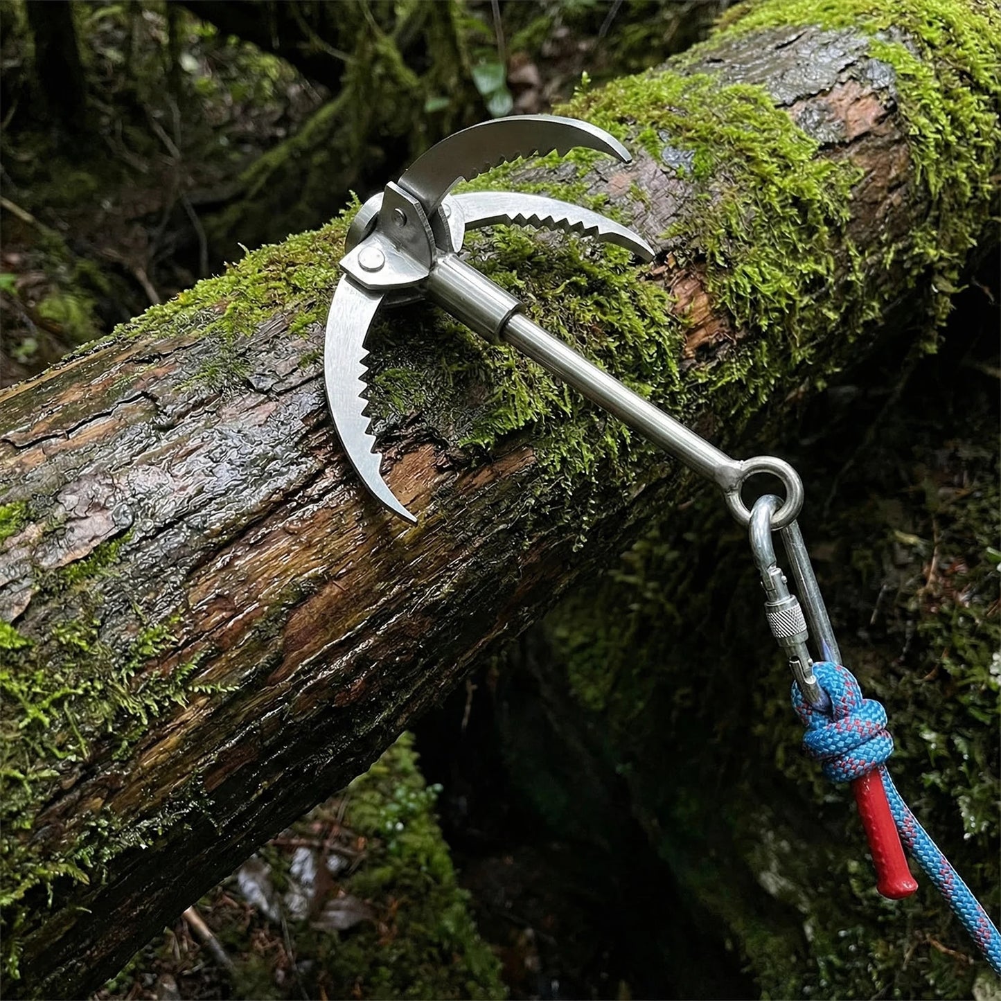Outdoor Grappling Hook Anti-Slip Survival Rock Climbing Hook 20M Stainless Steel Flying Tiger Claw for Outdoor Hiking