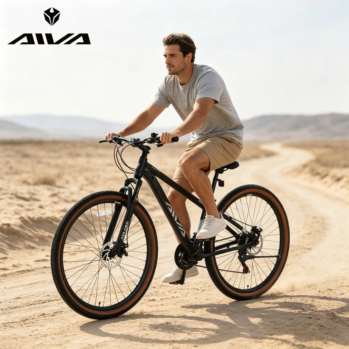 AIVA MT29FS 29 Inch Hardtail MTB, 21 Speed Mountain Bike, Adult Bicycle, Lightweight Aluminum Frame, Suspension Fork, Front & Rear Disc Brakes