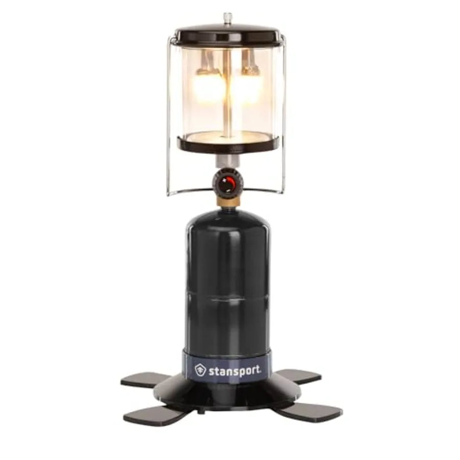 Propane Mantel Lantern Outdoor Light with Adjustable Brightness Carry Handle Ventilated Hood High-Output Portable for Emergency