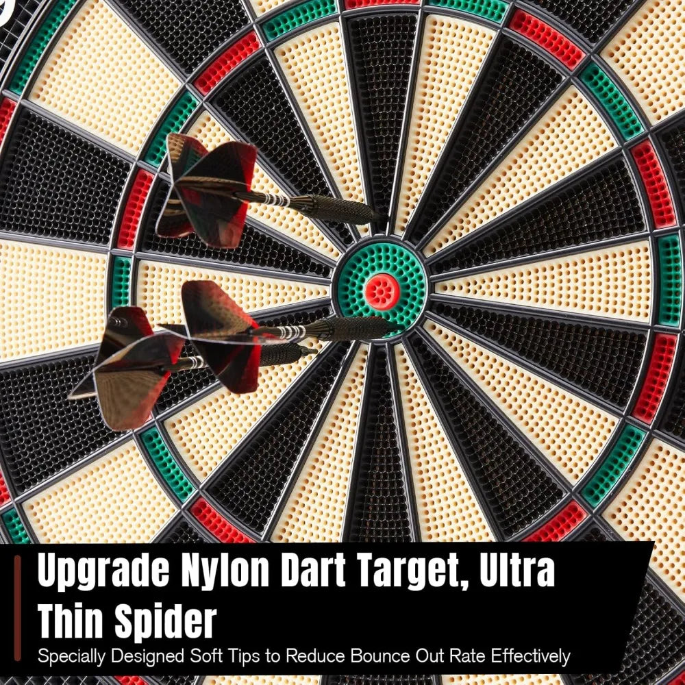 Electronic Dartboard with 45 Games, Voice & Light Effects, 6 Darts & 100 Tips