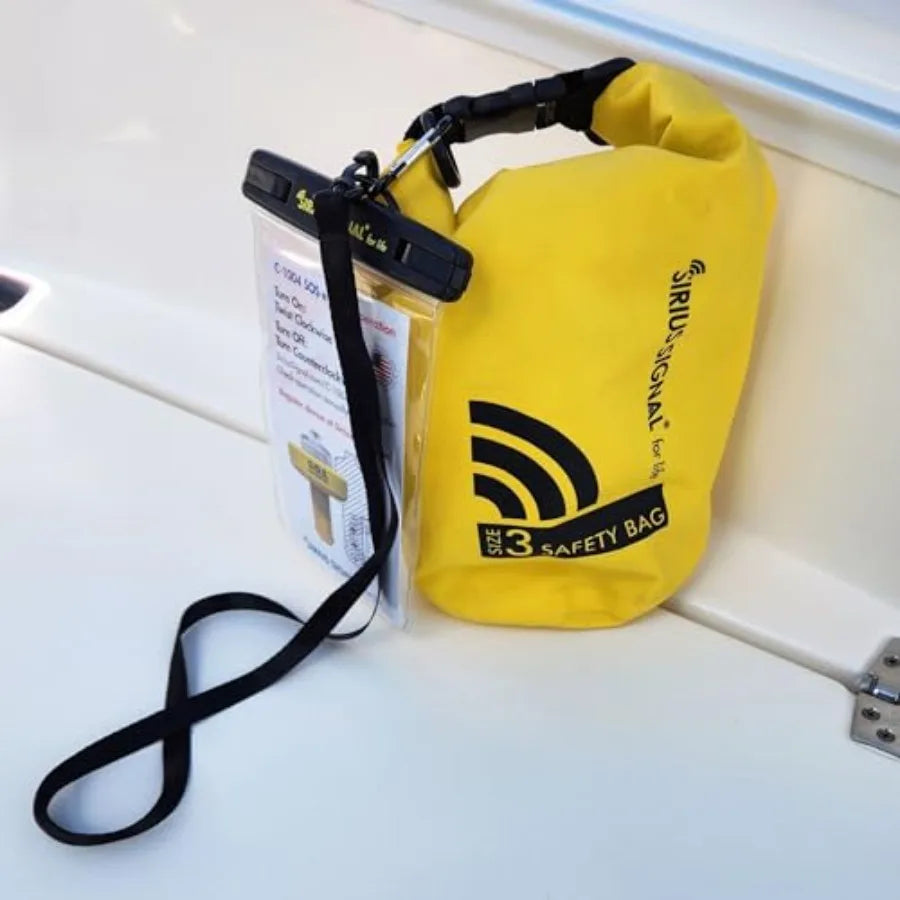 SB-3L Boating Safety and Emergency SOS Dry Bag Kit for Kayaks Boats and Paddle Craft USCG Approved Waterproof Polyester Orange