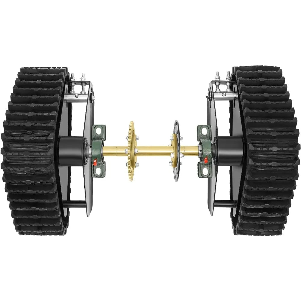 Go Cart Axle Kit, 600mm/23.6" Rear Axle Track Assembly, Quad Snow Sand Snowmobile ATV Tracks, Go-Kart Motorcycle Frame Kits