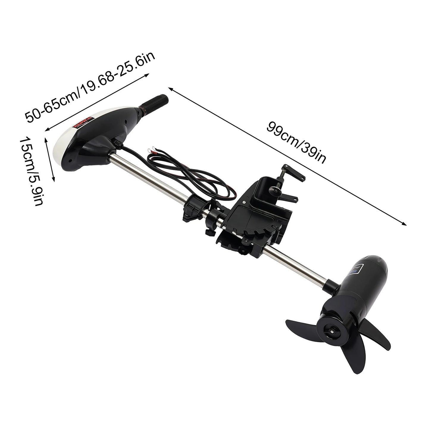 660W 12V Electric Outboard Engine 600kg Load Capacity with 3 Propeller Blades Applicable for 2-4m Length Ship